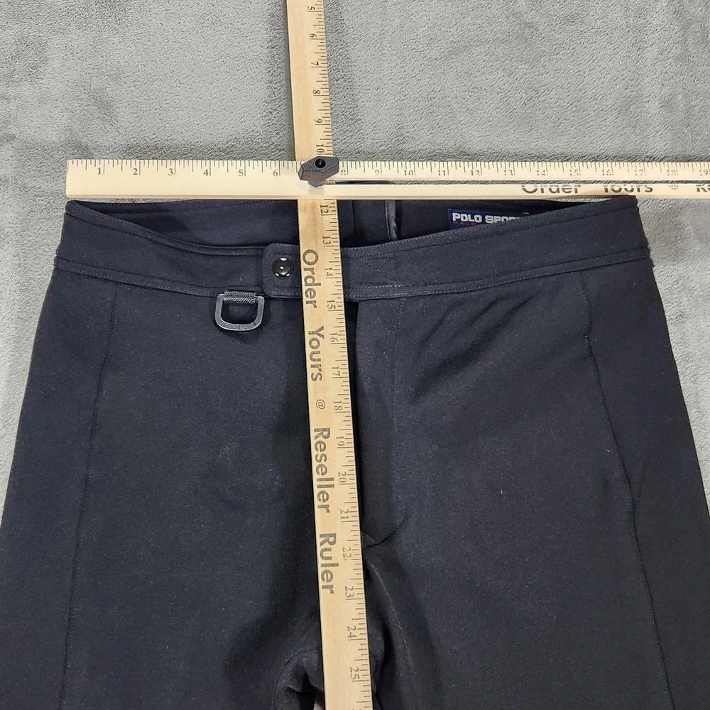 Vintage Polo Sport Ralph Lauren Snow Pants Mens 33x30 Black Stirrup Ski Zip Cuff